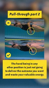 1.9K views · 20 reactions | The pull-through is a combination of skill, muscle power and hand speed. To execute the pull-through one needs to make sure that the hand is facing backwards. You want to push the water backwards to get the best result. The hand being in any other positio | SwimGym | Facebook