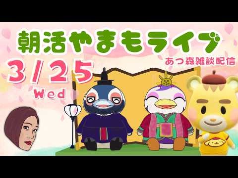 3/25（水）☀️朝活やまもライブ｜サンリオアミーボでVIPルームつくる【あつ森雑談配信】