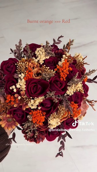 Obsessed with Burnt Orange Wedding Bouquets