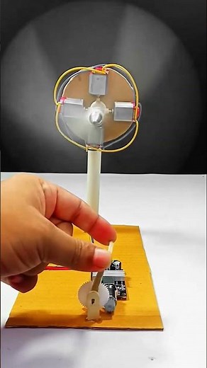 Mini Wind Turbine Project with Working Gear Mechanism" #shorts #dcmotor