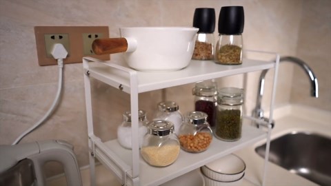 Nxconsu 2Pack Cabinet Shelves Stackable Organizer Rack Riser for Kitchen Cabinet Pantry Cupboard Counter Countertop Home Organization Storage Space Saver Heavy Duty Metal Nonslip White Tall