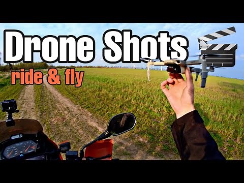 How to fly a Drone and get cool Footage on a Motorcycle! Honda Dominator 650 /DJI Mini 2, Cinematic