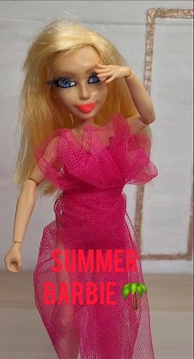Tiny Fashion: Barbie Cherry Swimsuit + Beach Cover Up