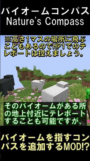 バイオームの位置を示すコンパスを追加するMOD！？【マインクラフト】【Nature's Compass】【1.20.1】#shorts #マイクラ #minecraft #mod
