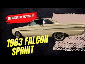1963 Falcon sprint BIG RADIATOR install (core support cut) classic muscle car restoration