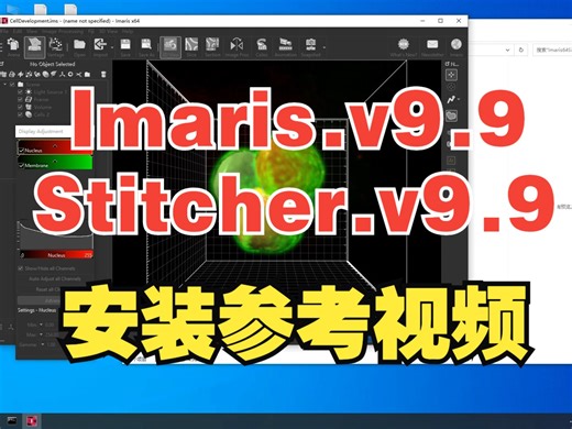 Imaris.v9.9 Stitcher-v9.9安装参考视频