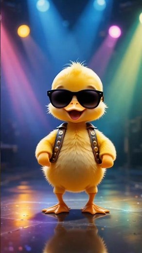 🪩 Funky Duck Dancing in Disco with Cool Moon Glasses 😎🦆 | Funny Dance Video #duckdisco #shorts