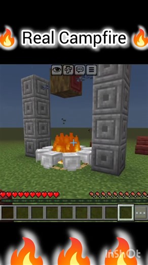 Real Campfire In Minecraft #shorts