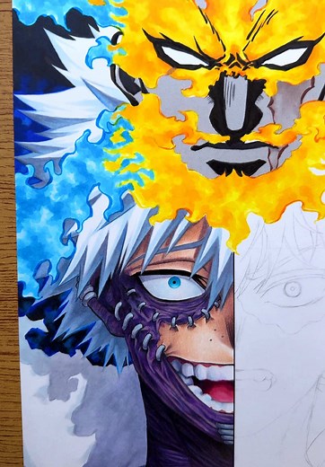 Drawing ENDEAVOR X DABI X SHOTO pt 2 - My Hero Academia #dabi #touyatodoroki #touya #endeavor #shoto #shototodoroki #todoroki #anime #manga #drawing #dibujo #desenho #art #bnha #mha