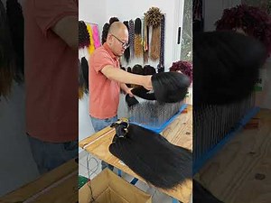 African synthetic wig making, pre-processing: color mixing. Wig making skills. Handmade. (82)