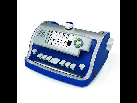 Démonstration de la Machine à écrire le braille électronique SMART Brailler
