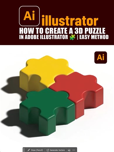 How to Create a 3D Puzzle in Adobe #Illustrator 🧩 | Easy Method Now here is content that matches your 3D puzzle graphic video and is easy to follow. Learn how to create a 3D puzzle design in Adobe Illustrator using an easy method 🧩 Perfect for icons, infographics, and creative designs. #Jb's_Grapic #AdobeIllustrator #3DPuzzle #IllustratorTutorial #GraphicDesign