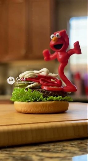 Elmo Cooks A Nasty Patty And @rickyberwick Finds Out Is Disgusting