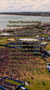 13K views · 36 reactions | You're at Victorious Festival. Day tickets were just £15.75 per month. The lineup is amazing, there are over 13+ stages to explore. You partied in Henry's house; a historic castle, and right now you're having the time of your life in a roller disco. Later you'll watch the sunset with your mates at the Seaside Stage. Oh, and there's over 100 amazing food traders all with breathtaking sea views. | Victorious Festival | Facebook