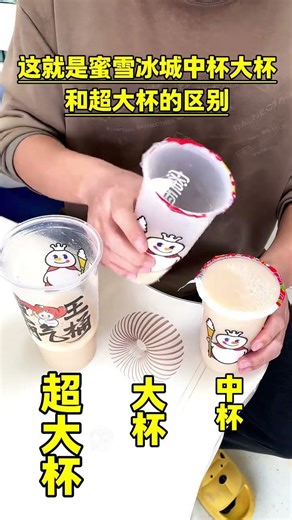 The differences between the medium large and extra-large cups of Meixue Ice City#Divine