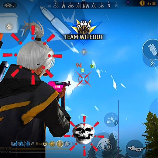 1v4 BR RANK #freefire #short ☠️☠️