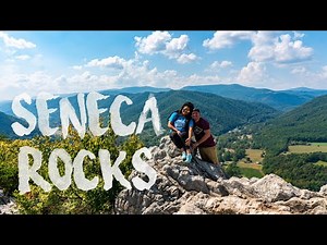 Climbing up to the top of Seneca Rocks