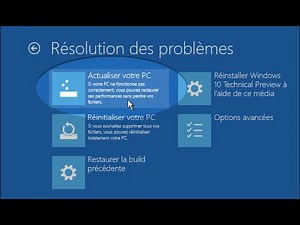 إعادة تهيئة الوندوز 10 .Réparation windows 10 sans CD