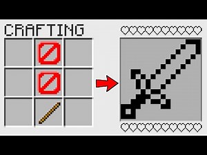HOW TO CRAFT an INVISIBLE SWORD in Minecraft? SECRET RECIPE *O*