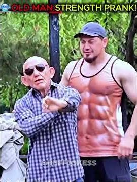 OLD MAN STRENGTH PRANK! They Were Shocked! #prank#troll#gymprank#oldmanprank#funny
