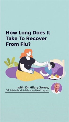1.4K views | Flu recovery - how long does it really take? 裸 Dr Hilary Jones MBE breaks it down! Stay ahead of the season with expert advice & smart wellness choices. Want to feel your best all year? Subscribe & save today! ⬇️ #WellnessTips #SubscribeAndSave #Healthspan #DrHilaryJones #ImmunityBoost #FluSeason | Healthspan | Facebook