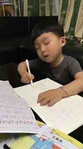 5.9K views · 114 reactions | ✍️ Cute kid falls asleep while doing homework ▶︎▶︎ Discover more: https://www.ganjing.com/ #GanJingWorld #baby #toddler #kids #kidsvideo #family #humor | Gan Jing World | Facebook