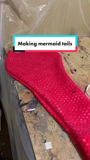 Making mermaid tails! #mermaid #h2o #mylife #work #mermaidtail