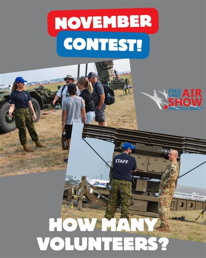 🎉 It’s Contest Time – November Edition! The countdown to the 2026 Cold Lake Air Show (CLAS) is on, and we’re wrapping up our monthly contests with one last chance to WIN BIG before ticket sales launch in December! ✈️ Here’s how it works: Each month, we’ve launched a brand-new contest with amazing prizes — and every entry also goes into the draw for our Grand Prize: 👉 2 General Admission tickets for Saturday 2 VIP tickets for Sunday! 💌 Bonus Entry: Subscribe to our newsletter and get an extra 