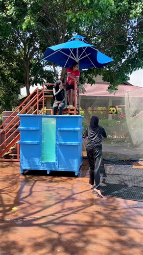 Dunk Machine Fun at Adventure Waterpark Desaru Coast