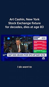 5.5K views · 109 reactions | Art Cashin, UBS’ director of floor...