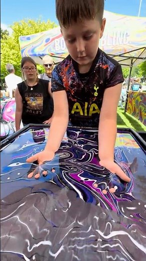 Body Marbling Paint Dip by BLVisuals at Return to the River Festival 18