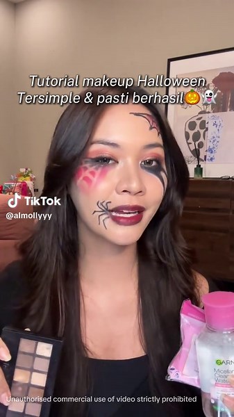 Yang gabisa makeup pun bisa kok pake ini simple bgt! Kuncinya pilih micellar water yg bisa ngangkat makeup tebel waterproof kaya si Garnier Micellar Water ini!🥹🫶🏼 @Garnier Indonesia #GarnierIndonesia #Skin #GarnierMicroMicelles #HalloweenMakeup