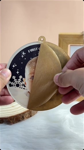  “First Christmas, first ornament ❤️ Customize this snowflake photo ornament for your newborn and capture the joy.”  https://makezbrightgifts.com/products/babys-first-christmas-with-snowflake-personalized-photo-acrylic-ornament?_pos=1&_sid=e620a8d24&_ss=r | Makezbright Gifts | Facebook