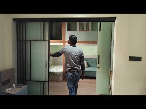 16*45 telescope window aluminum &fluted glass