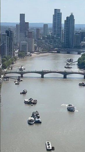 Panoramic View from the London Eye: River Thames and Palace of Westminster #london #uk