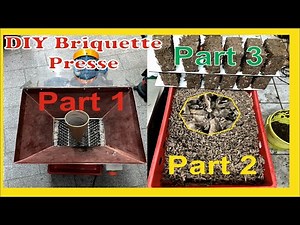 DIY Briquette Presse - Briquette making goes in 3 steps.
