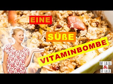 Better than any cake 😍 easy & quick 🍎 APPLE CRUMBLE recipe ▶️ with DIY marzipan❗️ vegan & healthy