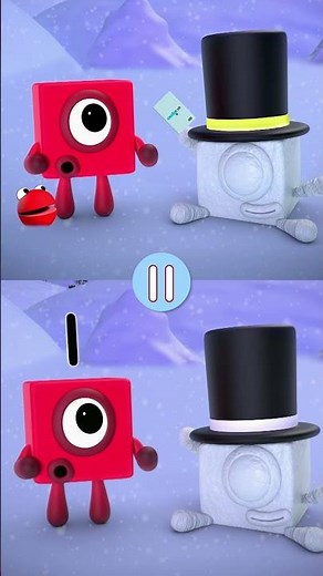 ❓ A Snowy Spot the Difference! 🌨️ | Learn to Count for Kids | Number Cartoon | Numberblocks #shorts