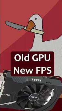 Making New FPS with an Old GPU #gaming #fpsboost #gpu