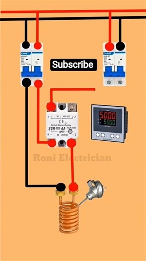 Temperature Controller with Solid State Relay (SSR)Wiring Diagram #shots#electrical#roni#electrician