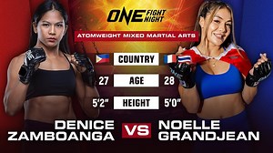 ONE 167 – Denice Zamboanga Vs. Noelle Grandjean Full Fight