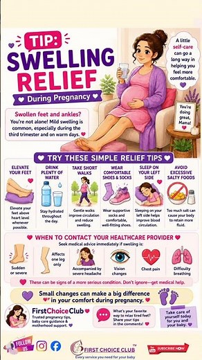 🦶💛 Tip: Swelling Relief During Pregnancy
