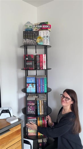 Maximize Book Storage with a Rotating Bookshelf