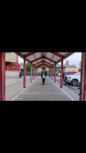 B Dawg arriving at the #AnthrOhio Gallery Hop #Furwalk. #furry #ohiofurs