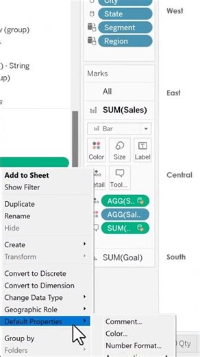 Learn Tableau: Default Field Formatting #tableau