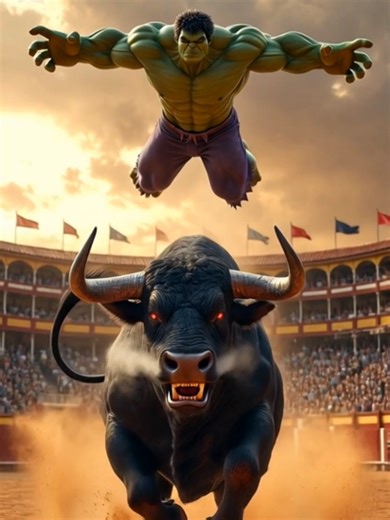Hulk vs Bull: A Clash of Strength in Spain