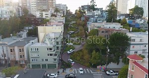 Lombard Street San Francisco Crooked Street (Drone Footage)