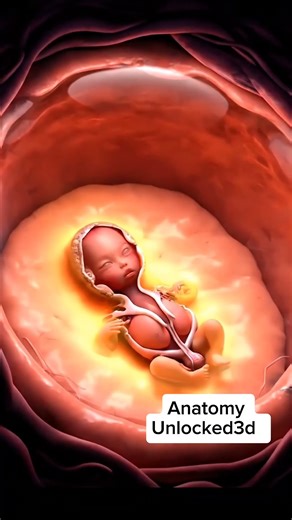 How fetal development works in 3d animation #science #pregnant #baby #embryonicdevelopment