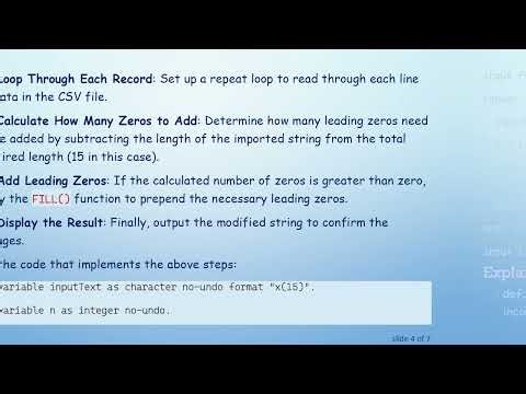 How to Add Leading Zeros to Character Variables in Progress 4GL