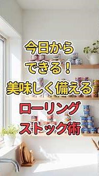 今日からできる！美味しく備えるローリングストック術